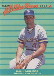 1988 Fleer All-Stars Baseball Cards    012      Paul Molitor